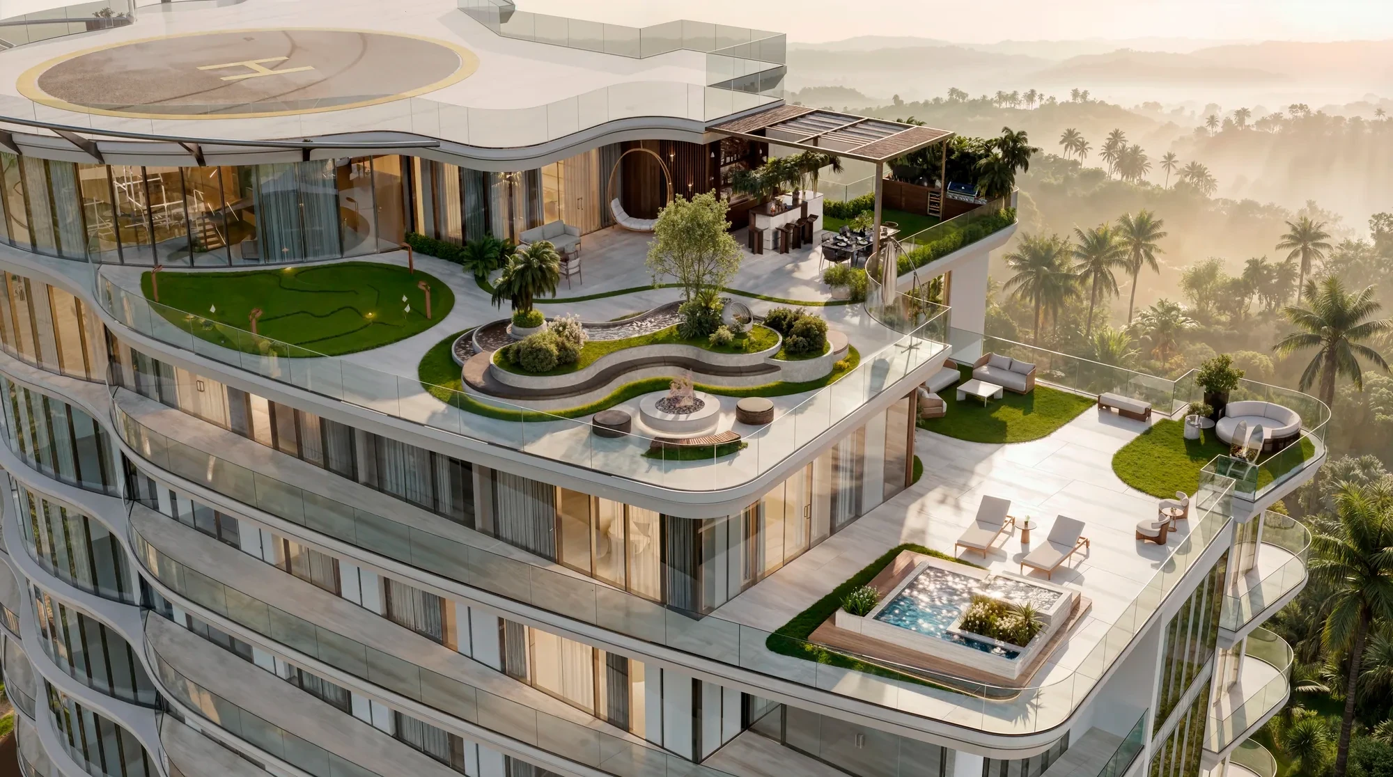 Penthouse crown, day to night