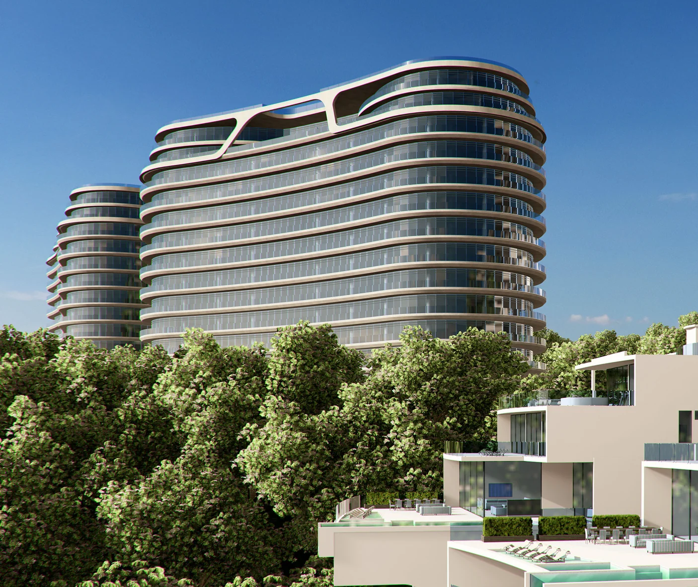 The Top curved residential tower