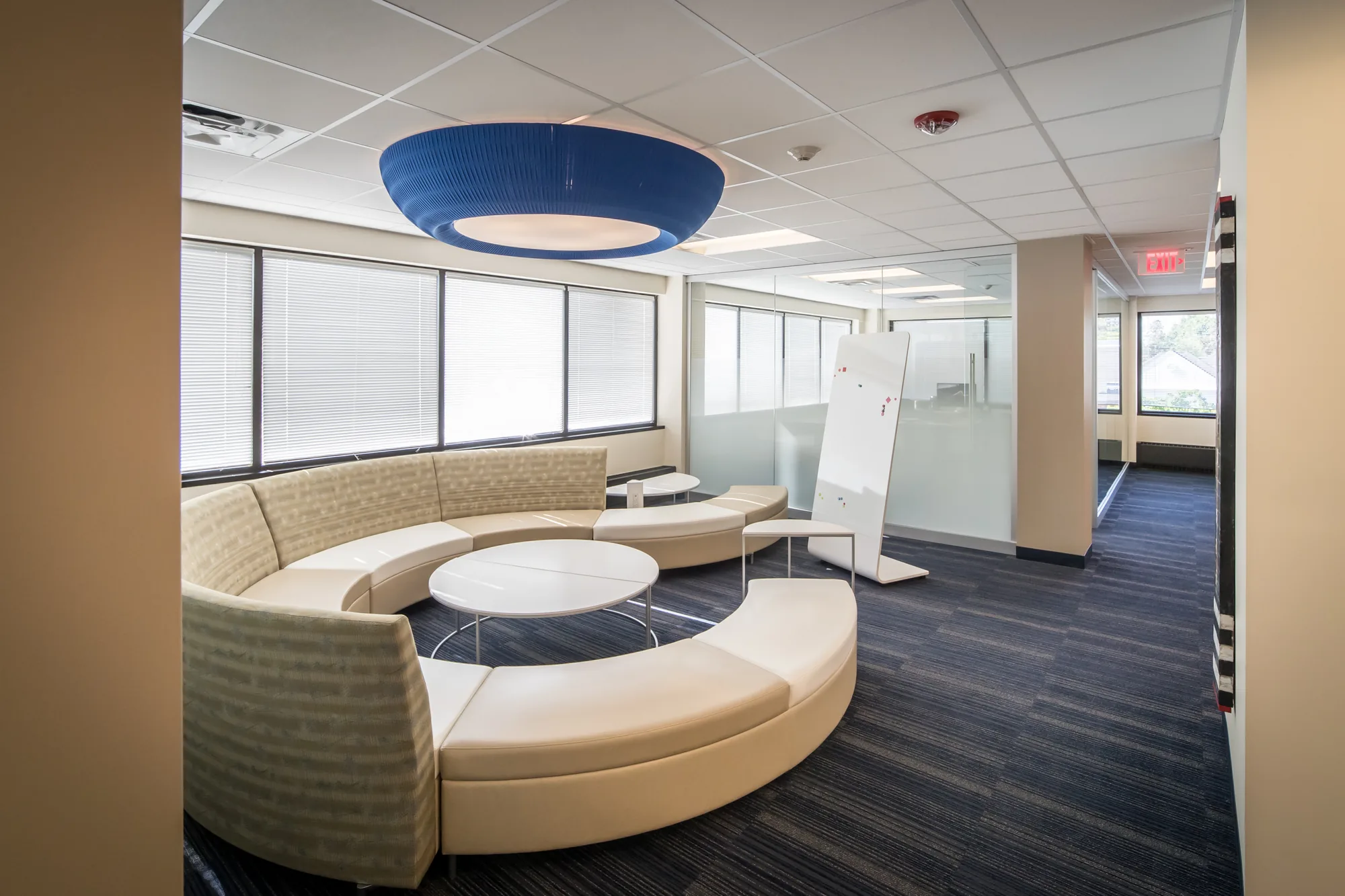 Skylit lounge seating