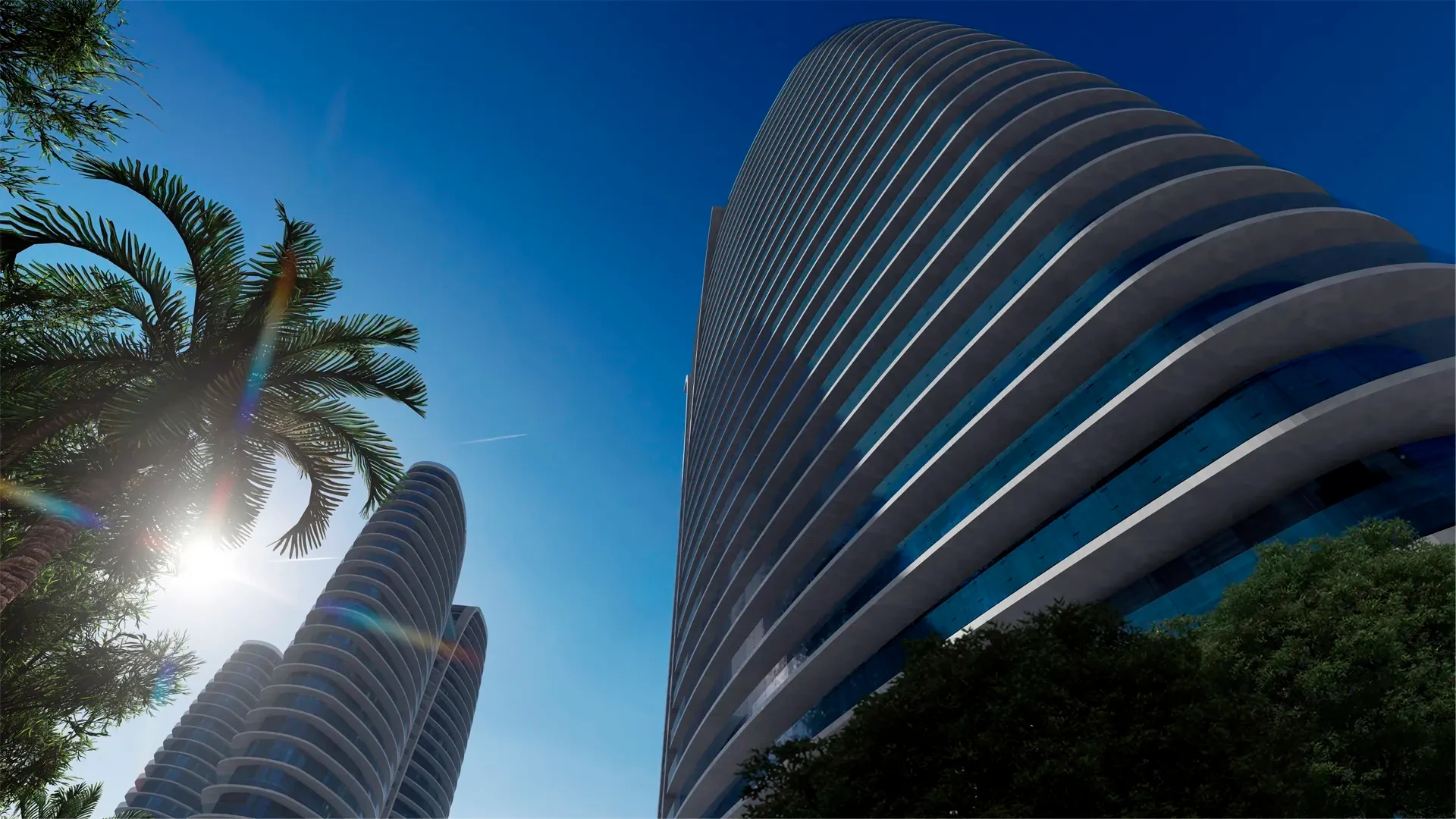 Tower from below against the sky